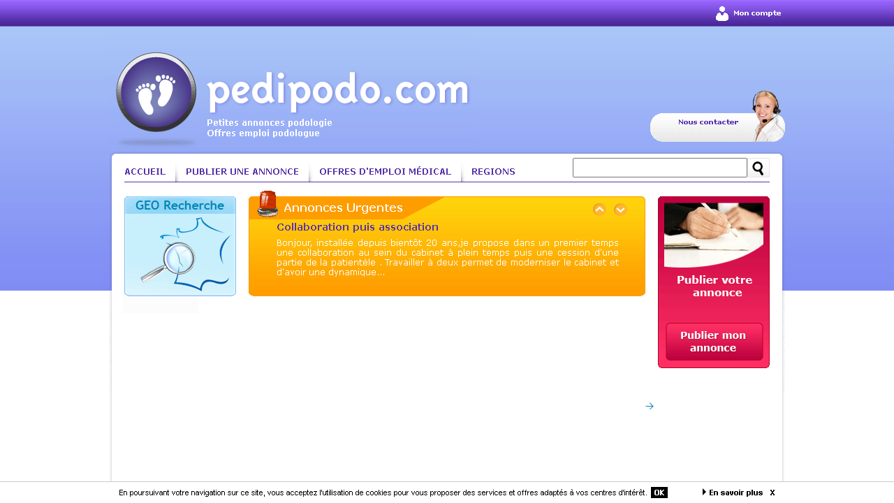 Capture d'écran de http://www.pedipodo.com/